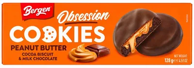 Produktbild von Bergen Obsession Cookies Peanut Butter 128g