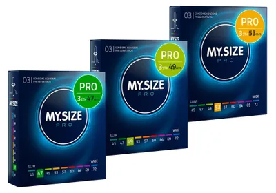 Produktbild von MY.SIZE PRO Kondomset Größe 1,2,3-47,49,53 mm, 3x3 Stück
