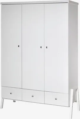 Produktbild von Schardt Kleiderschrank mit 3 Türen Holly White - Maße: 127 cm x 192 cm x 53 cm - Farbe: Weiß, 06 915 02 02