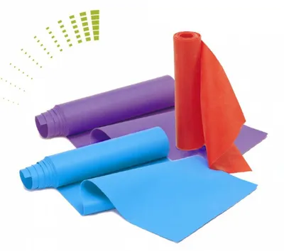 Immagine prodotto di Set di 3 fasce elastiche per ginnastica - Resistenza, dimensioni 120 x 15 cm