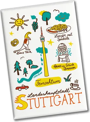 Produktbild von Stuttgart Wimmel Souvenir Souvenir Magnet - Fernsehturm
