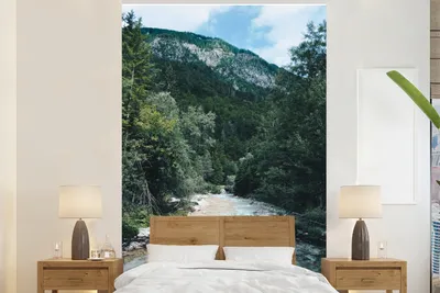 Produktbild von MuchoWow® Fototapete für Wohnzimmer oder Schlafzimmer Wandtapete Vinyl Motivtapete Der reißende Fluss Soca in der Tolmin-Schlucht im Triglav-Nationalpark - 155x240 cm - Tapete