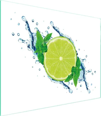 Image de Planche à découper en verre 52x40 citron vert