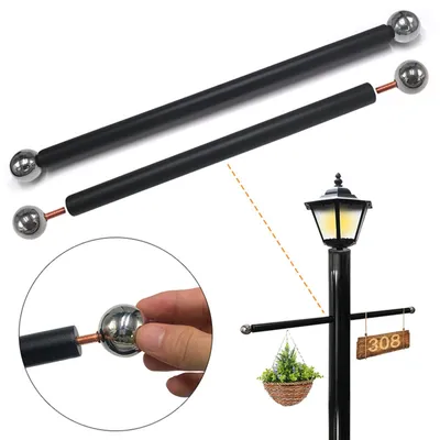 Produktbild von 41 cm Außenlaternenpfosten Kreuzarm Leiterständer Metall Fahnenmast Mast Garten Keilrahmenhalterung
