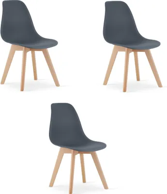 Image de Chaise KITO - ardoise foncée x 3