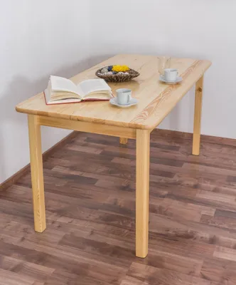 Produktbild von Massiver Kiefernholz Tisch, Natur, 150 x 75 cm
