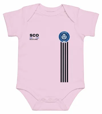Obrázok produktu pre Škótsko, futbal, fanúšik, štátny znak Škótska, ostienka, Majstrovstvá Európy, body pre bábätko, ružová farba, veľkosť 3/6