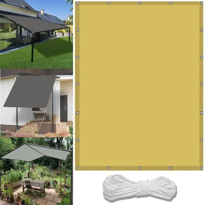 Produktbild von Sonnensegel wasserdicht 0.9 x 3 m Creme Polyester UV-Schutz