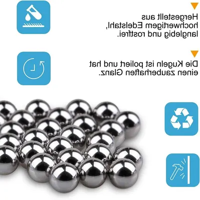 Polierte RVS Gartenkugeln zur Dekoration - Set von 6 Stück, 20mm - Sphärische Ornamente für drinnen und draußen