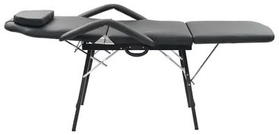 Obrázok produktu pre vidaXL Kreslo na tvár Prenosná umelá koža 185x78x76cm čierna