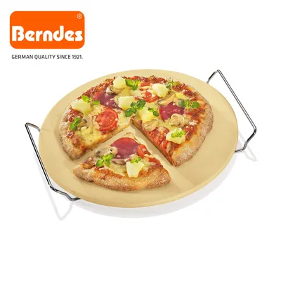 Produktbild von Berndes 502028 Pizzastein / Brotbackstein 33x34 cm, inkl. Chromgestell