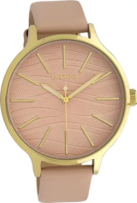 Produktbild von Oozoo Leder Damen Uhr Analog Quarzuhr Armband rosa Timepieces D2UOC10121
