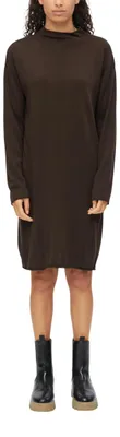 Produktbild von s.Oliver Feinstrick-Kleid aus Viskosemix mit Rollsaum – Größe 34, 8944_dunkelbraun