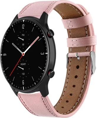 Produktbild von Strap-it Amazfit GTR 2 Armband Leder (Rosa)
