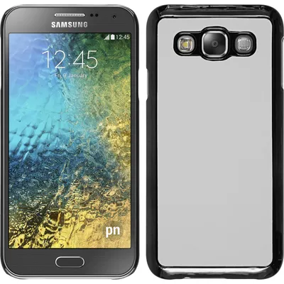 Produktbild von PhoneNatic Case kompatibel mit Samsung Galaxy E5 - Hülle weiß Lederoptik Hard-case + 2 Schutzfolien