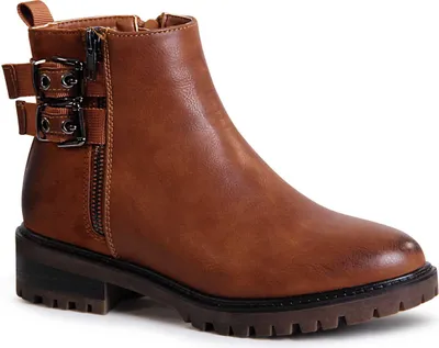 Produktbild von topschuhe24 1669 Damen Stiefeletten Plateau Booties, Farbe:Camel, Größe:36 EU