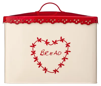 Brotbox aus Metall, rot, 25x33x18 cm, luftdicht