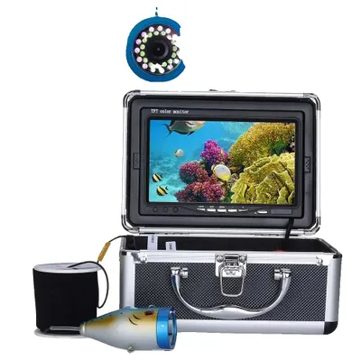 Produktbild von Unterwasser-Angelkamera, 7" Monitor, 30 LEDs, IP68 wasserdicht, 4500mAH wiederaufladbare Batterie/li/ul/div