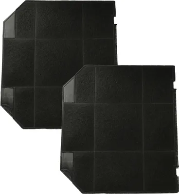 Two charcoal filters are shown from a slightly elevated angle against a white background.