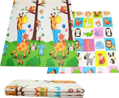 Obrázek produktu pro Skládací podložka s designem žirafy, 150x180 cm, pěna