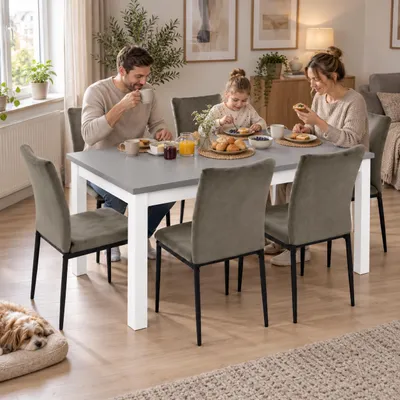 INSPIRO Essgruppe – Platz für gemeinsame Mahlzeiten mit der Familie, KI-generiertes Bild