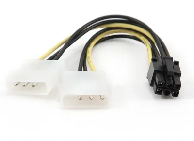 Obrázok produktu pre Gembird CC-PSU-6, Molex (4-pin), PCI-E (6-pin), Samec, Samica, 75 mm, 105 mm