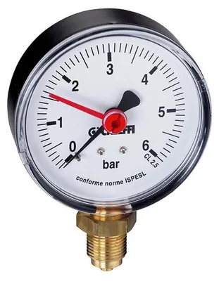 Immagine prodotto di Manometer 1/4" UNI 2,5 -20-90 Grad 0-10 bar