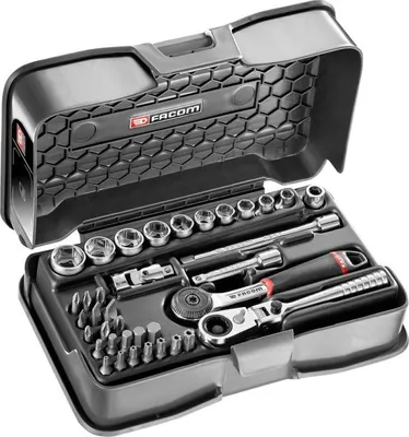 Image de Coffret douilles 1/4' 6 Pans métriques FACOM 37 pièces - R.161-6P6HXPB
