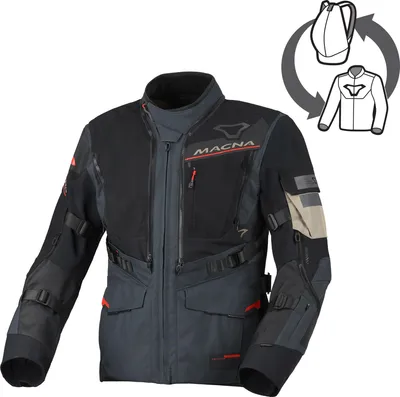Immagine prodotto di Giacca da moto in tessuto impermeabile Macna Flexodus, blu/nero, 2XL