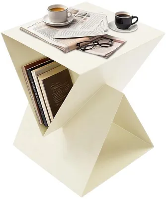 Obrázek produktu pro Přístavní stolek 40 x 40 x 50 cm - Moderní design, béžová barva