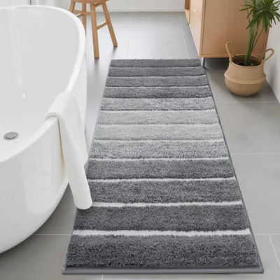 Productafbeelding van Antislip badmat, waterabsorberend, 60 x 120 cm, grijs