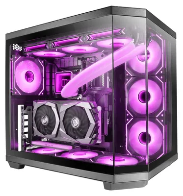Produktbild von Mars Gaming MC-3TCORE, Midi Tower, PC, Schwarz, ATX, micro ATX, Mini-ITX, SGCC, Gehärtetes Glas, Gaming