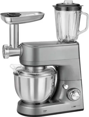 Produktbild von Clatronic KM 3648 KÃ1/4chenmaschine, Kunststoffgehäuse, 1000 Watt, 5 l Behälter, Standmixeraufsatz, Fleischwolfaufsatz, 7 Geschwindigkeiten