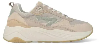 Produktbild von Damen Wildleder-Synthetik-Sneaker Glide S43 in Beige mit Schnürverschluss, dämpfender Innensohle und Gummilaufsohle