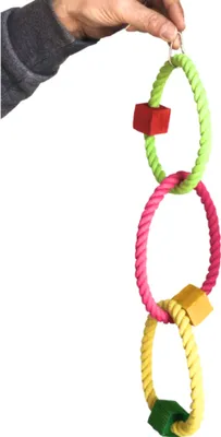 Immagine prodotto di Anello triplo - Giocattolo e altalena per tutti i pappagalli, versatile e sicuro