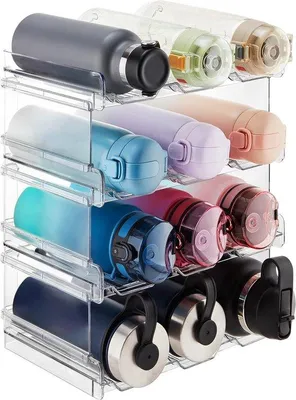 Produktbild von Famanu Flaschenorganizer Stapelbar - 4er Set für Küche und Vorratsraum
