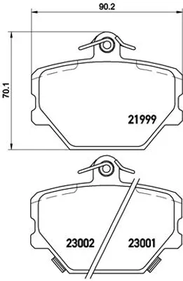 Produktbild von Brembo Bremsbelagsatz, Scheibenbremse Vorderachse P 50 038