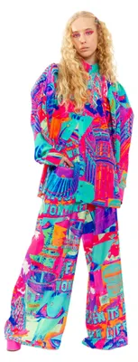 Productafbeelding van CHAOUICHE damespyjama-shirt, blauw, maat S