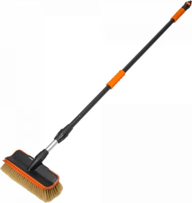 A car wash brush with an extendable handle, shown against a white background.