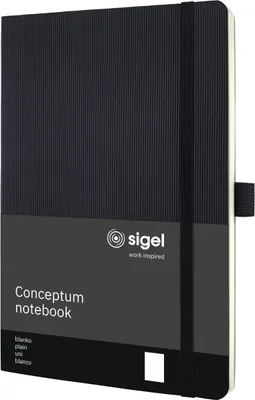 Produktbild von Notizbuch Conceptum ca. A5 194 S. Softcover blanko 80g schwarz Packung mit 3 Stück