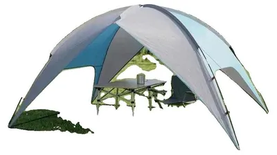 Immagine prodotto di Tenda da campeggio, dimensioni 360 x 245 x 185 cm, spazio per 4 persone, materiale resistente, montaggio semplice, design portatile