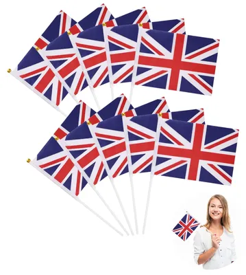 Produktbild von Miniatur-Flaggen von England, 14 x 21 cm, 10 Stück, zum Händeflaggen