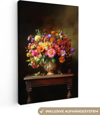 Obrázek produktu pro Obrazy na plátně 20x30 cm - Květiny - Barevné, nástěnné umění, dekorace do obývacího pokoje, obraz