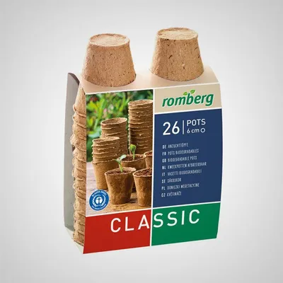 Immagine prodotto di Romberg vasi da coltivazione biologici rotondi da 6 cm 26 pz