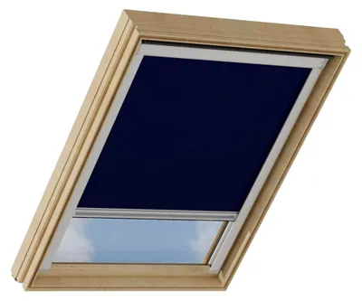 Produktbild von Verdunkelung für Dachfenster M04 - Kompatibel mit VELUX Dachfenstern - Rollo mit Hitzeschutz - Einfache Montage - Dunkelblau