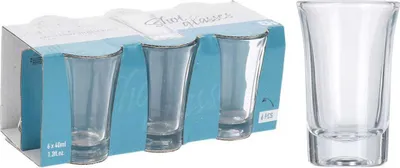 Immagine prodotto di Eccellente set di articoli per la casa Bicchiere di vetro 40ml 6 unità Trasparente Trasparente Taglia unica