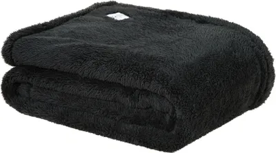 Produktbild von DoubleDry Teddy Kuscheldecke - 130x170 cm -   - Weiche Sofadecke - Flauschige Wohndecke - Schwarz