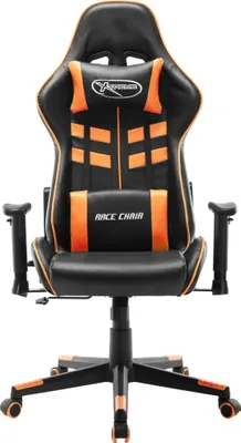 Produktbild von vidaXL Gaming-Stuhl Schwarz und Orange Kunstleder
