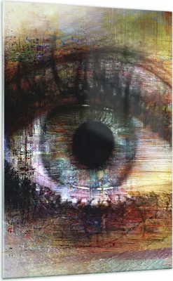 Produktbild von Bilder auf glas - Einteilig - Auge Abstraktion - 70x100cm - Glasbilder - Wandbilder - Bilder - zum Aufhängen bereit - Wanddekoration aus Glas - Glas Bilder - Wandbild auf Glas - GPA70x100-3518