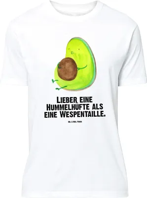 Produktbild von Mr. & Mrs. Panda Größe XL T-Shirt Avocado Pfeifen - Weiß - Geschenk, Diät, Schwanger, Abnehmen, mit Spruch, Shirt, Tshirt